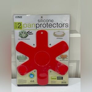 NEW Dazz Set of 2 Red Silicone Pan Protectors ~ IN PACKAGING